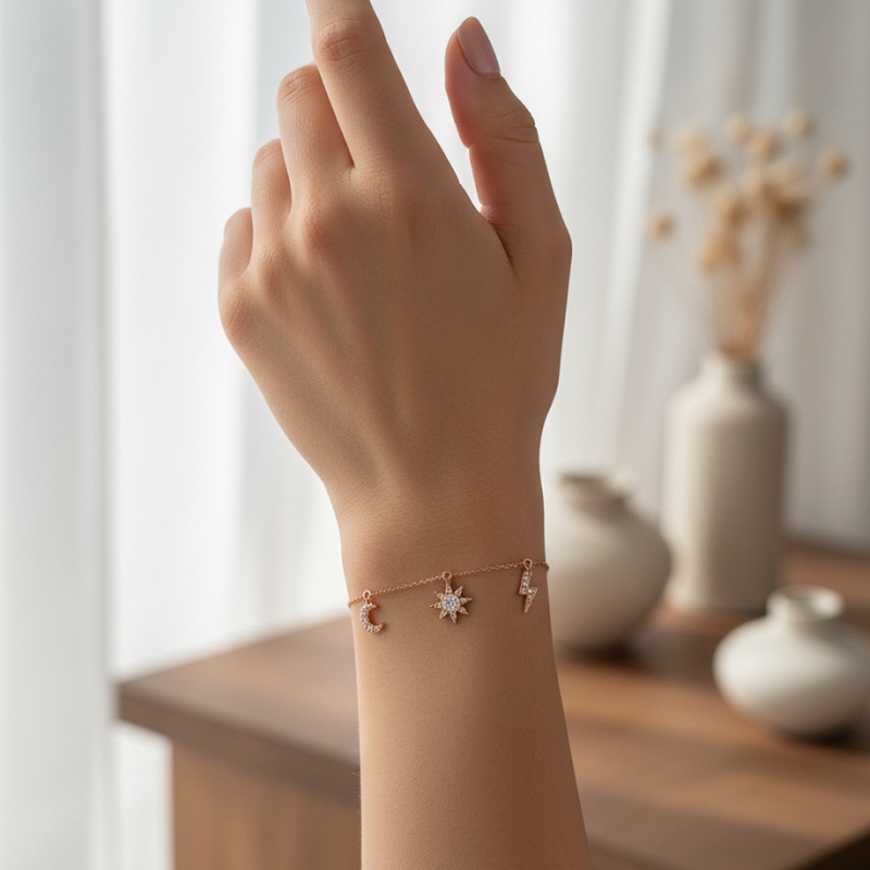 Starlight Diamond Charm Bracelet