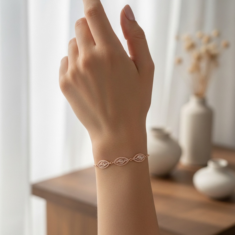 Marquise Diamond Link Bracelet