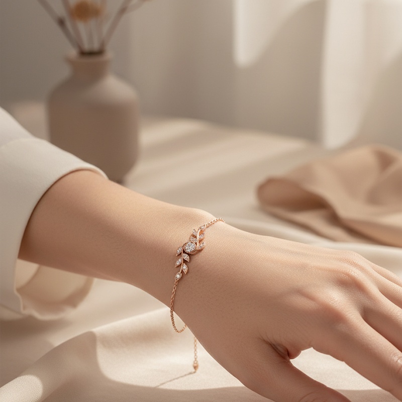 Laurel Leaf Diamond Bracelet