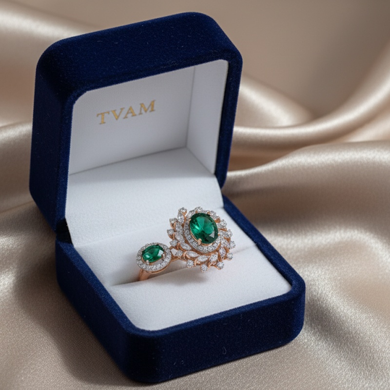 Emerald Crown Diamond Ring