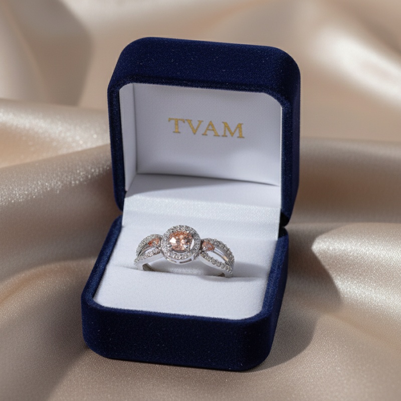 Morganite Split Halo