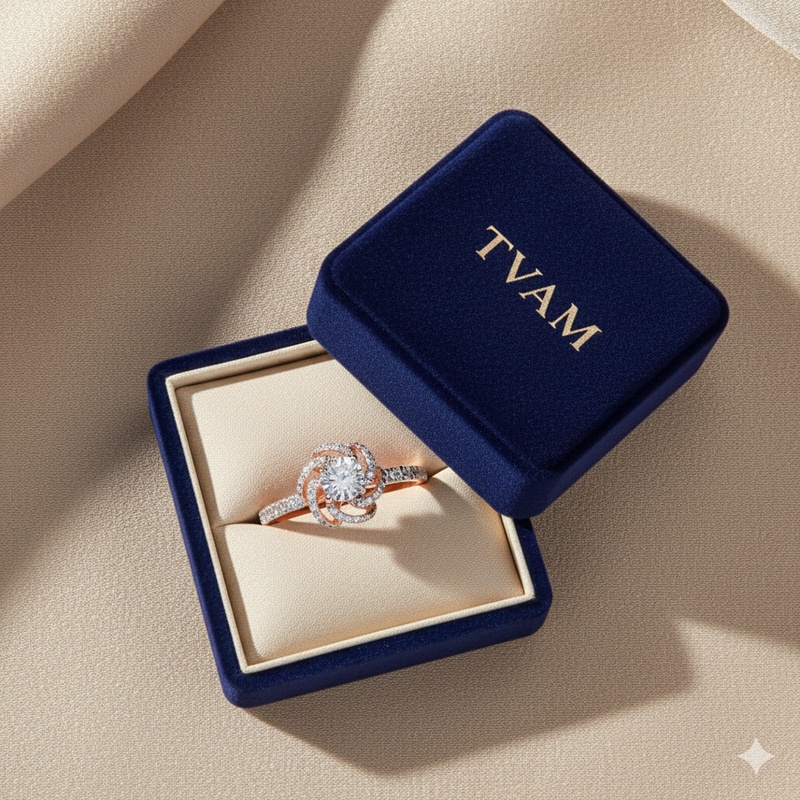 Rose Gold Flower Halo