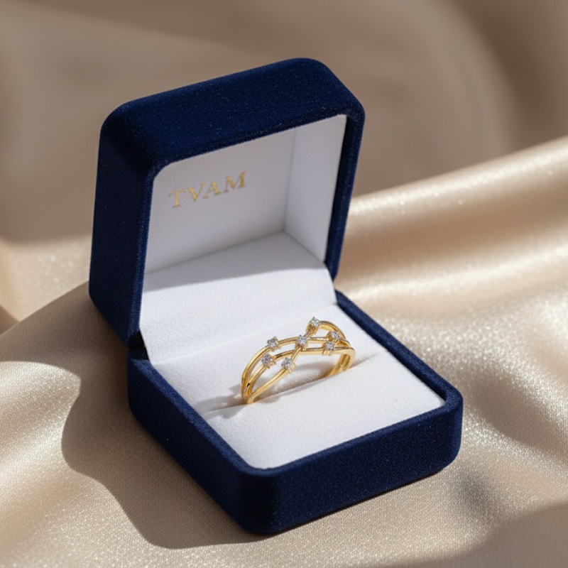 Infinity Diamond Knot Ring