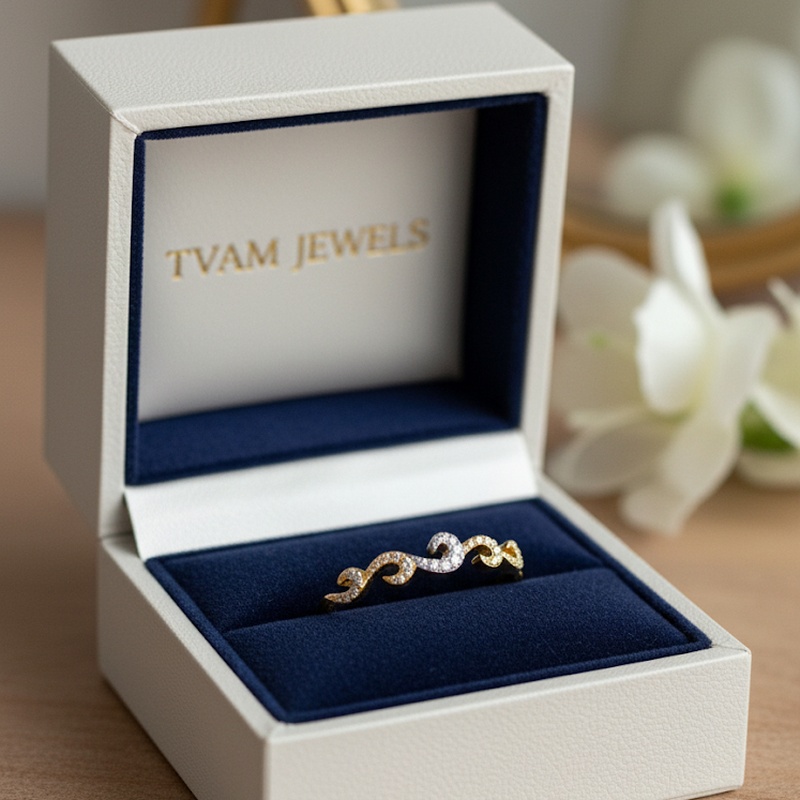 Wave Diamond Band Ring