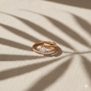 Pear Diamond Bypass Ring