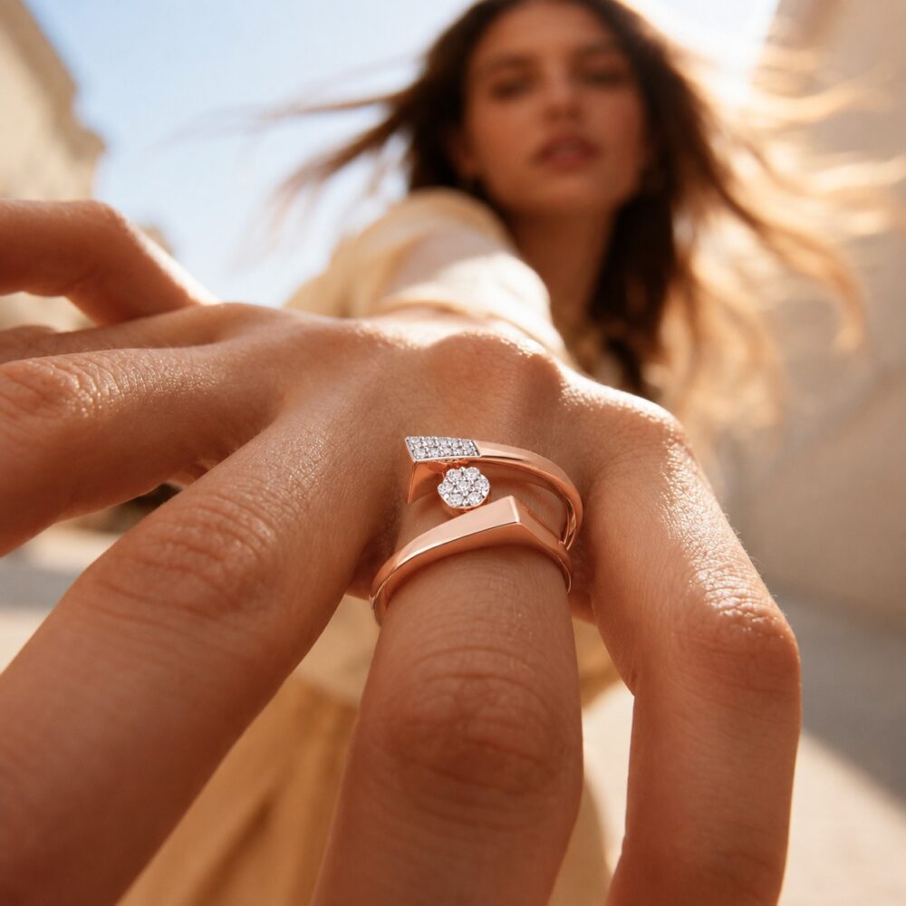Arrow Diamond Wrap Ring