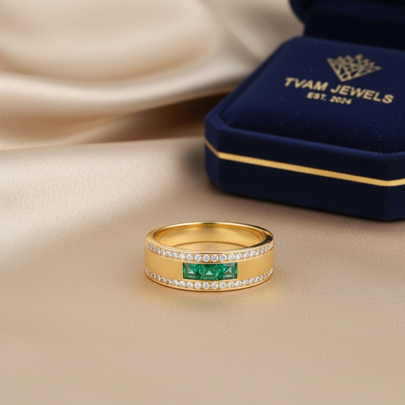 Emerald Baguette Band