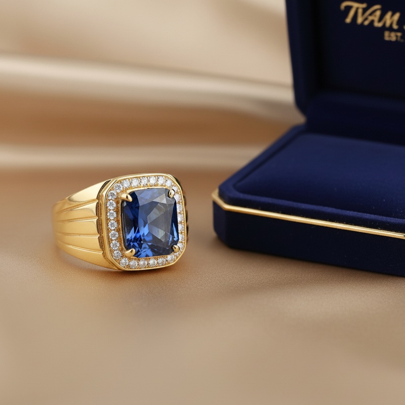Blue Topaz Statement Ring