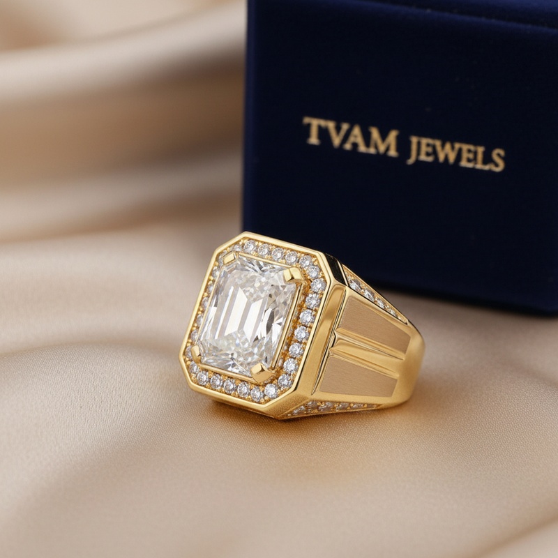 Emerald-Cut Diamond Signet