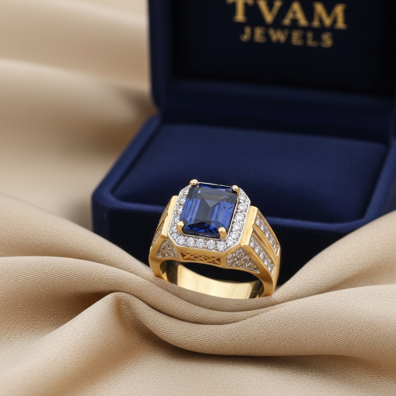 Blue Sapphire Octagonal Statement