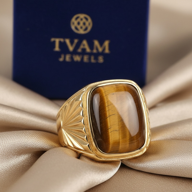 Tiger's Eye Starburst Signet