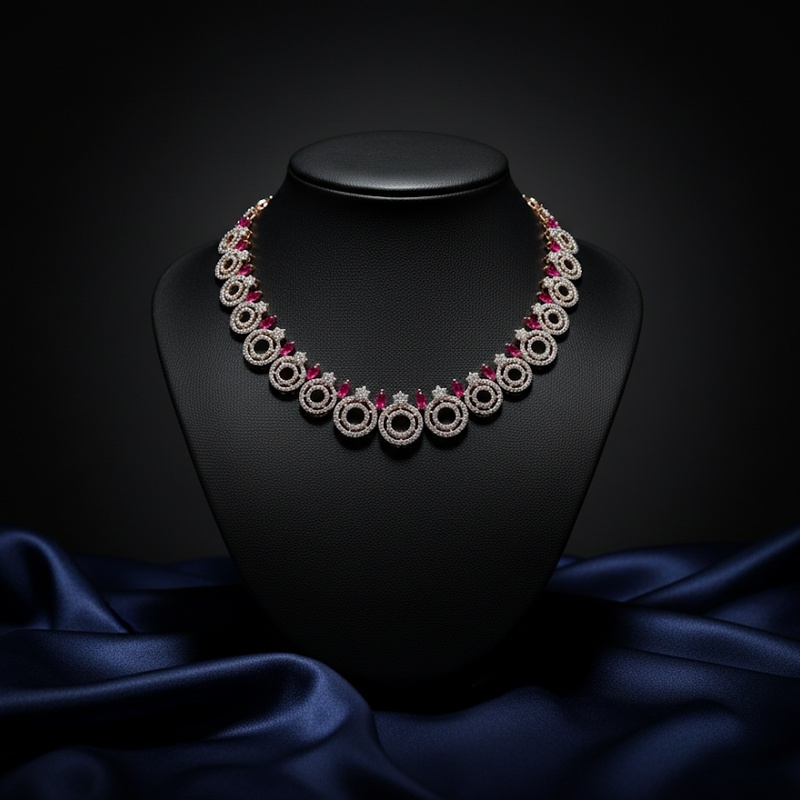 Ruby Circle Diamond Collar