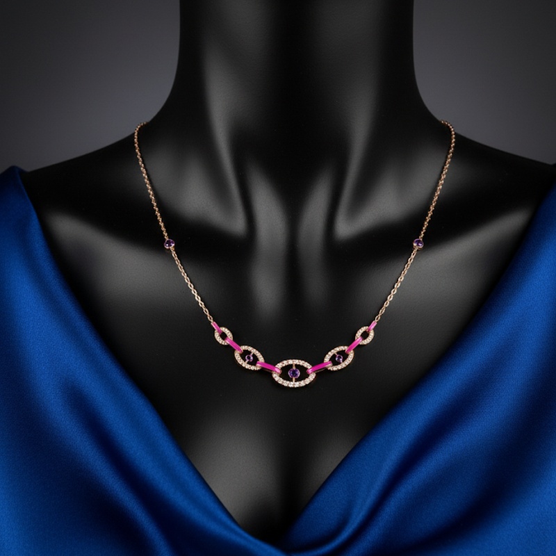 Ruby & Diamond Evil Eye Necklace