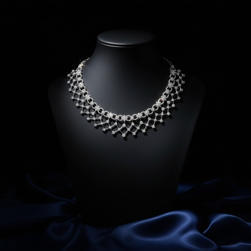 Delicate Diamond Drape Necklace