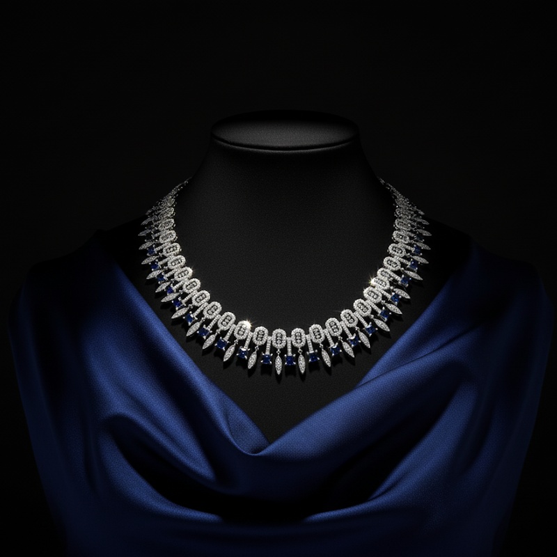 Spiky Diamond Collar Necklace