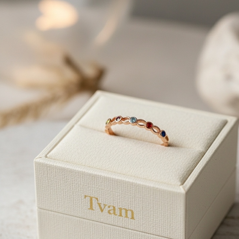 Multi-Gemstone Bezel Station Ring