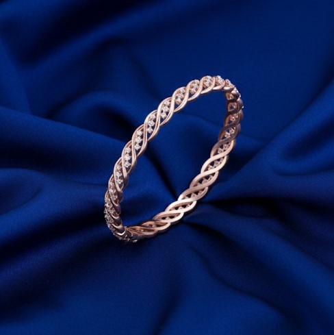 Twisted Rope Pav? Eternity Bangle