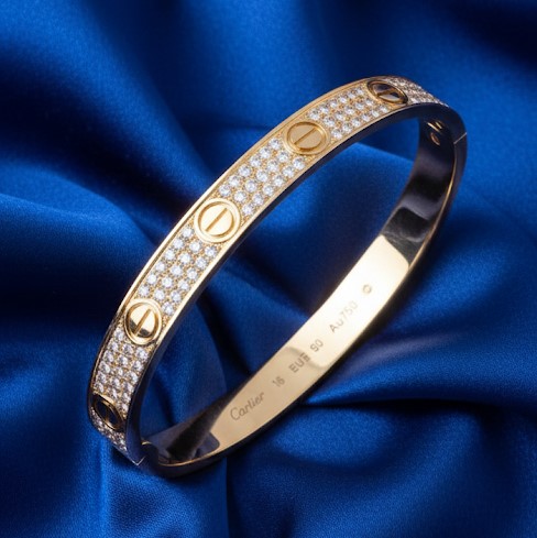 Signature Screw-Motif Pav? Cuff Bangle
