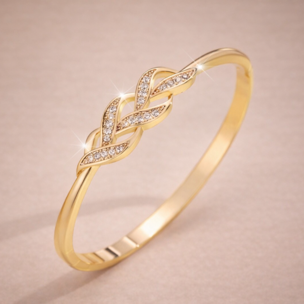 Celtic Braid Pav? Diamond Bangle
