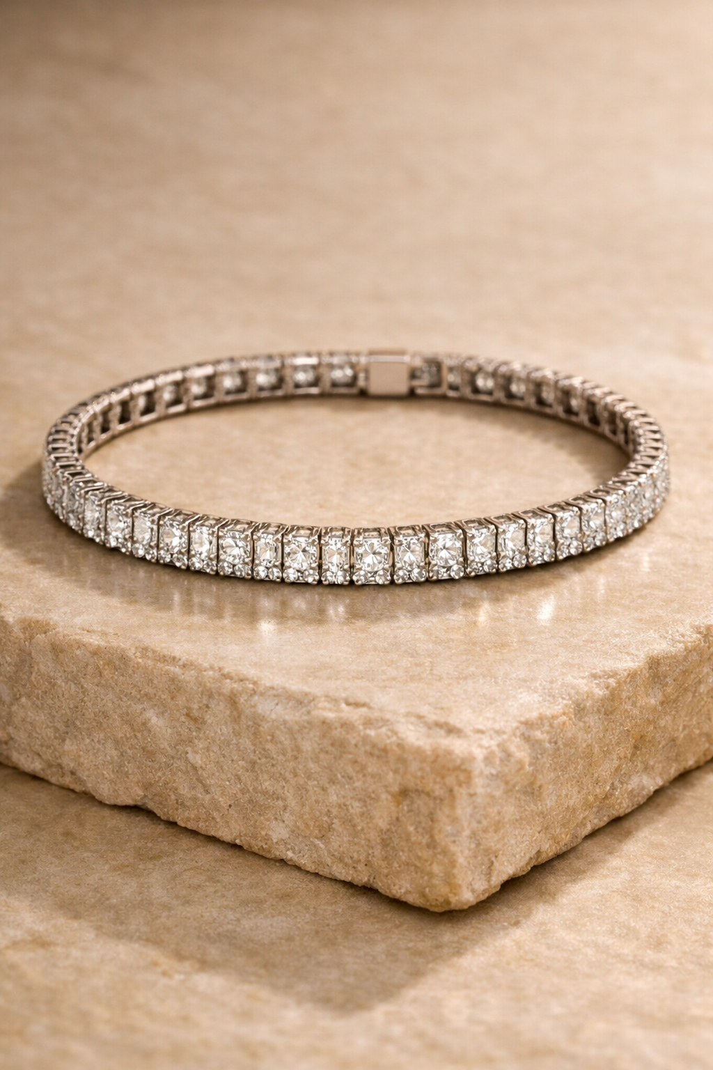 Classic Round Halo Tennis Bracelet