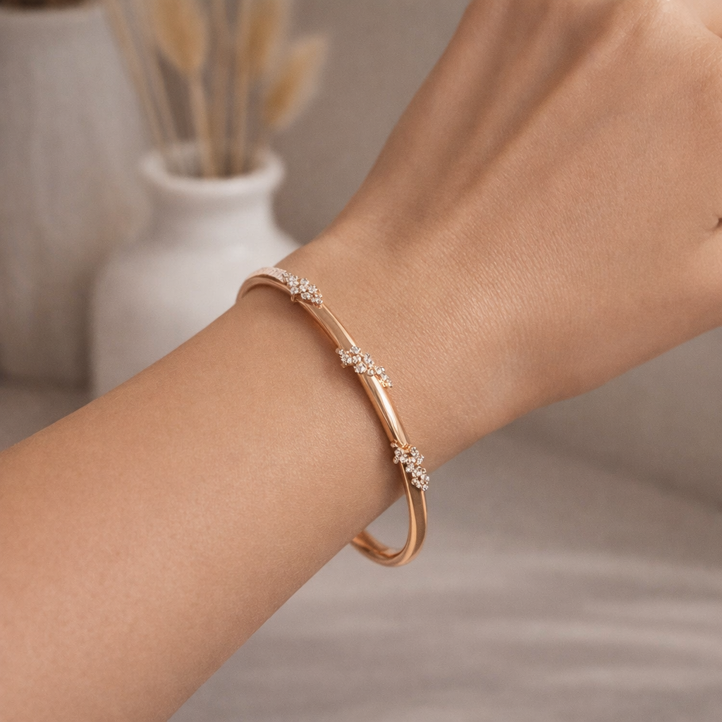 Scattered Floral Cluster Bangle