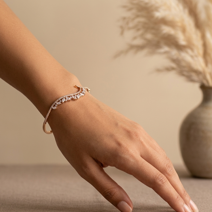 Cascading Marquise Vine Open Cuff