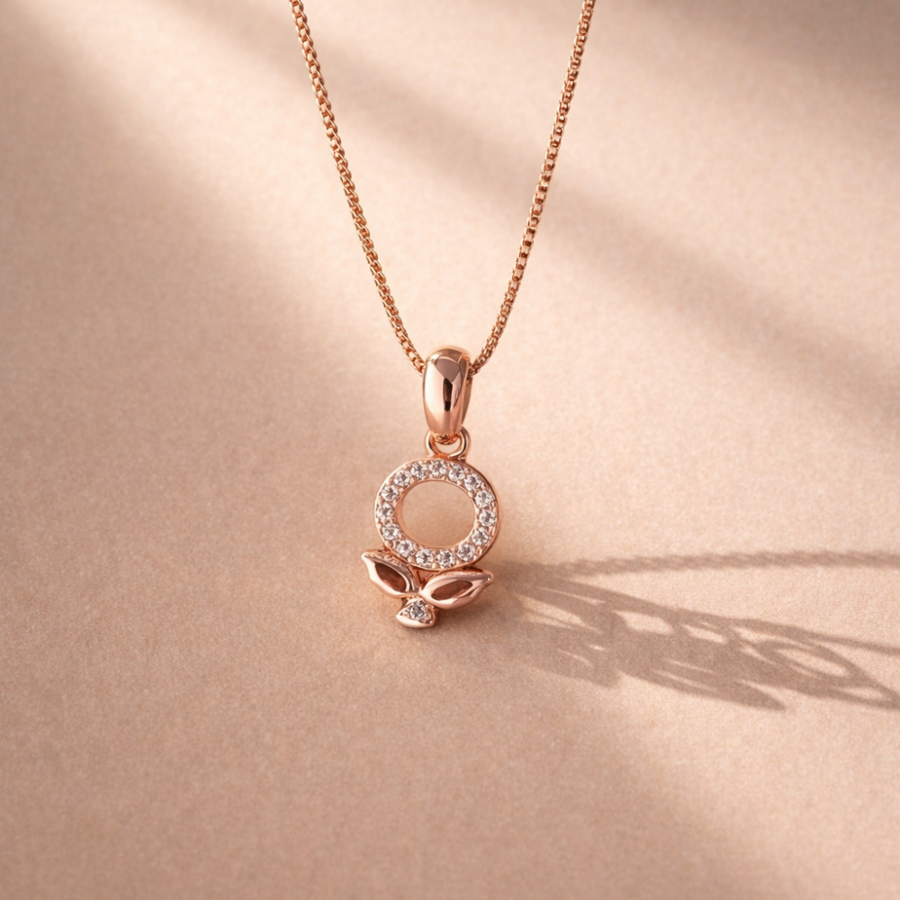 Blooming Initial Pendant