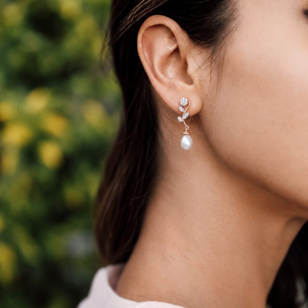 Ruby Bloom Diamond Hoops